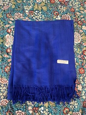 pashmina Royal Blue Fringe Wrap